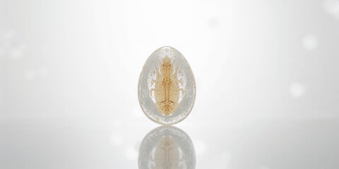 Ascaris lumbricoides fertilized egg in a laboratory setting, used for disease research and medical analysis