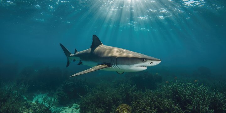 Bull shark in Mexico, highlighting predator behavior and underwater environment
