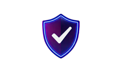 Shield with Checkmark Symbol: Protection and Security Concept