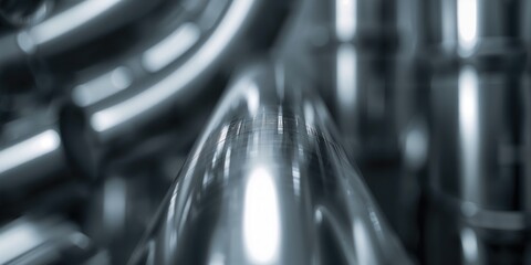 Close up of a metal pipe with an abstract textured background, suitable for layout or UI design, Earth Day