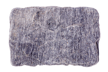 Grey gray flat stone in PNG isolated on transparent background