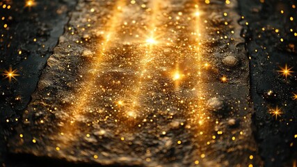 Video A slice of bread with golden sparkles, perfect for a special occasion or as a prop in your scene