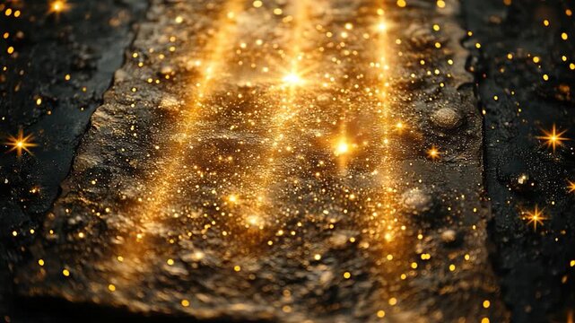 Video A slice of bread with golden sparkles, perfect for a special occasion or as a prop in your scene