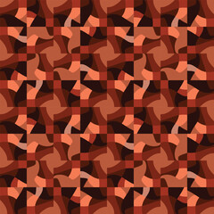 A dense field of warm Brown fractured cubes arranged in shifting angular clusters creating a dynamic and sharply faceted abstract surface