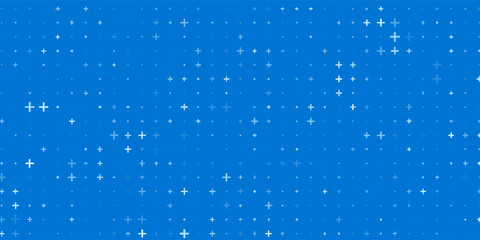 Blue Mathematical Plus Symbols Pattern. Math Design Elements Background. Medical Tech Background.