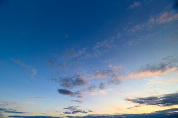 Fototapeta premium A stunning and breathtaking twilight sky filled with colorful clouds creating a spectacular scene