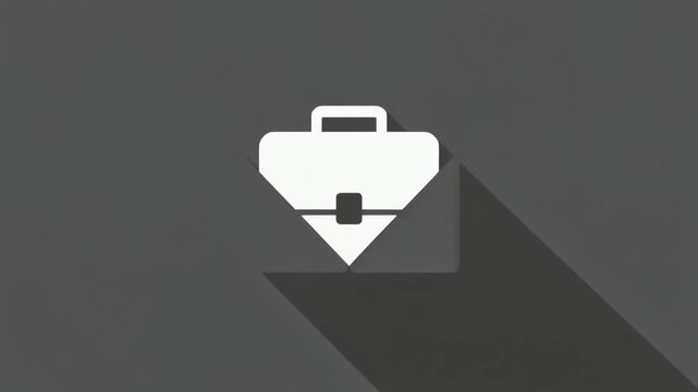 Briefcase Icon with Long Shadow.