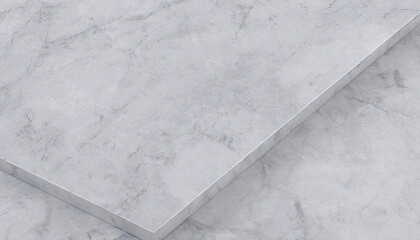 Gray marble top surface diagonal view. Elegant natural stone texture for background, countertop, or product display. Minimalist pattern