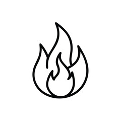 flame, fire, heat, energy, burn, spark, blaze, ignite, warmth, light, minimal, outline, curve,