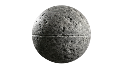 Stone Sphere Isolated on White Background