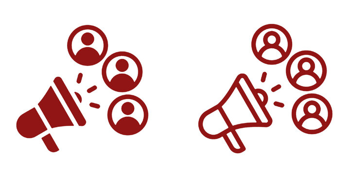 Public Relations icon set multiple style collection