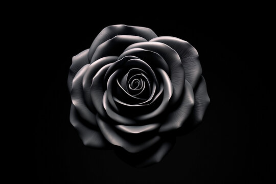 black rose one bud close-up top view