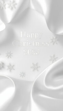 christmas card with white snow with shinning style