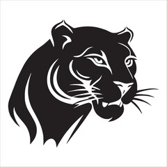Stylized Panther Head Icon Illustration
