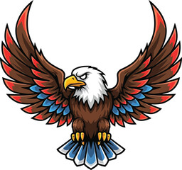 Fototapeta premium eagle with red plumage predatory birds