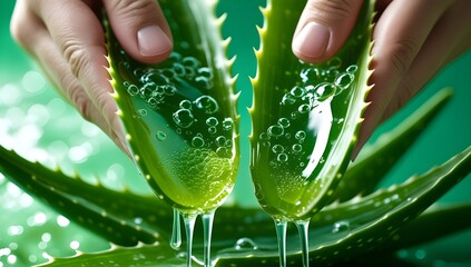 water drops on green leaf