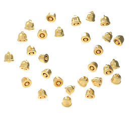 Chrome Golden Bells Spiral Decoration