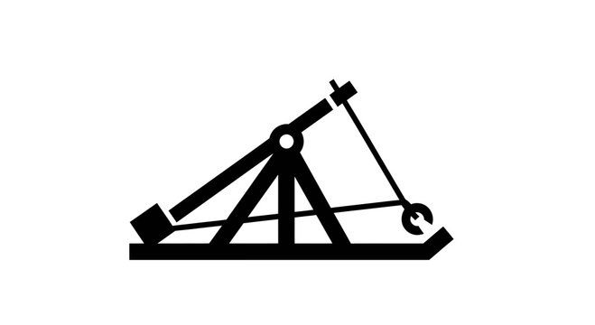 Medieval siege weapon icon representing historical warfare and engineering concepts