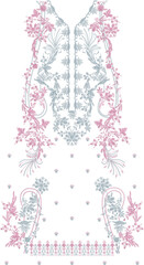 New art work Neck line shirt motif bunch lace border Embroidery Design Pattern Patch floral ornament textile ethnic flowers and leafs plants colur full design seleves and patti Embroidery design