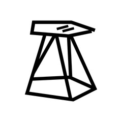 vector illustration of an chair simple