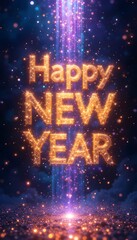Happy New Year 2026 Fireworks Celebration Glittering Night Sky, Festive Lights, and New Year Wishes for a Bright Future