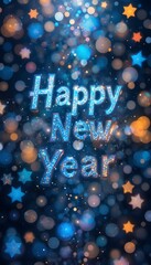 Happy New Year 2026 Fireworks Celebration Glittering Night Sky, Festive Lights, and New Year Wishes for a Bright Future