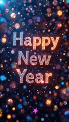 Happy New Year 2026 Fireworks Celebration Glittering Night Sky, Festive Lights, and New Year Wishes for a Bright Future