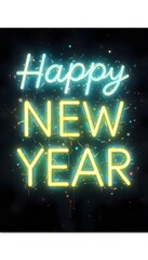 Happy New Year 2026 Fireworks Celebration Glittering Night Sky, Festive Lights, and New Year Wishes for a Bright Future