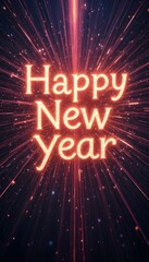 Happy New Year 2026 Fireworks Celebration Glittering Night Sky, Festive Lights, and New Year Wishes for a Bright Future