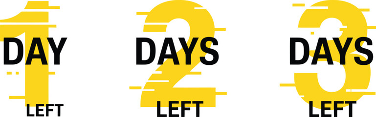 Countdown timer showing 1, 2, 3 days left
