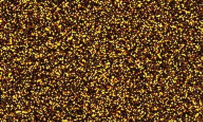 Shining Golden Light Digital Mosaic Seamless Pixel Pattern Background