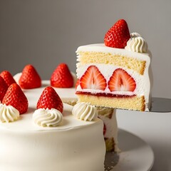 cake with strawberries