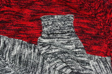 Fondo de jersey blanco y negro y jersey rojo y negro