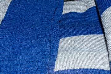 Fondo de tejido de lana de jersey azul y gris