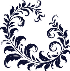 Fototapeta premium Elegant Floral Border Design Element for Decoration