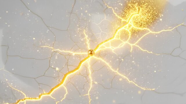 Kintsugi Ceramic Bowl With Golden Veins Shows Repairing Concept