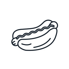 hot dog icons minimalist flat style design, hot dog  Vector illustration  on white background