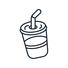 drink cup icons minimalist flat style design, drink cup Vector illustration  on white background