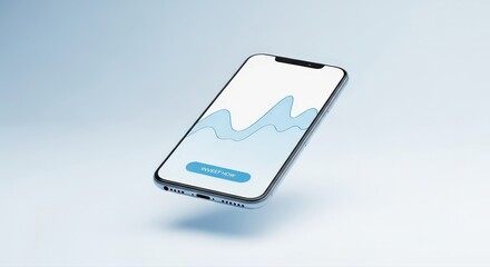 Smart Phone with Data Graph: A sleek smartphone displays a dynamic data graph, offering a glimpse into the digital world. The phone's screen showcases a modern interface.