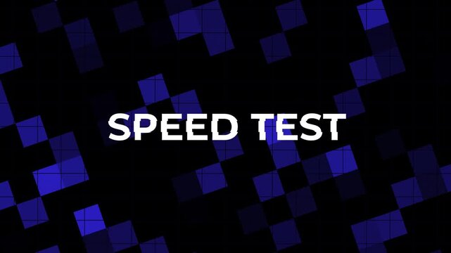 Speed test internet connection network technology fast digital abstract background suitable for demonstrating internet performance, network diagnostics, or data transfer rates.