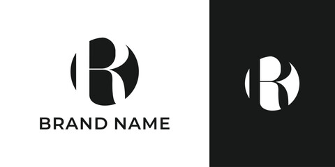 Minimalist R letter logo design