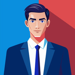 Professional Businessman Vector Illustration Corporate Success