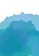 Fototapeta premium clouds in the sky watercolor background model 8