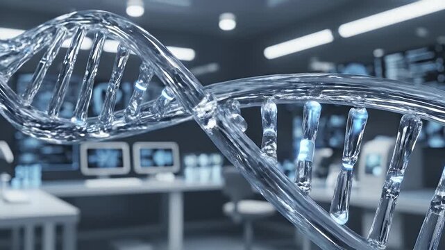 DNA Structure in a Laboratory: Scientific Research and Genetic Analysis.