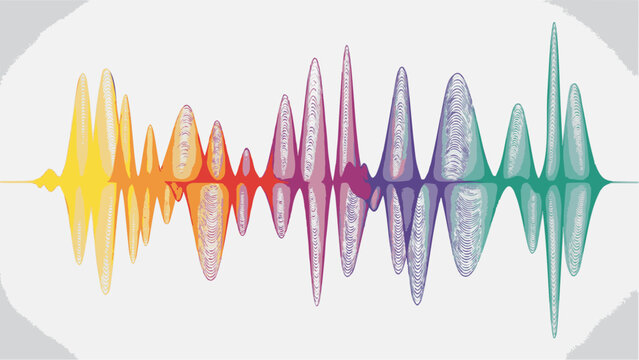 Exploring Colorful Rainbow Soundwaves for Unique and Captivating Visual Design Concepts
