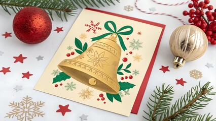 Merry Christmas decorative celebration card 