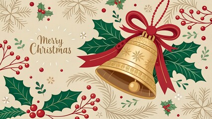 Merry Christmas decorative celebration card design