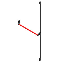 3D rendering illustration of a panic push bar