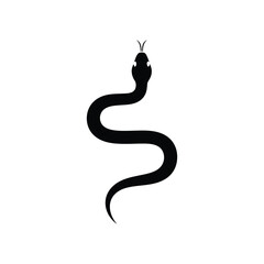 A snake animal silhouette vector art illustration