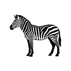 A zebra tribal style silhouette vector art illustration